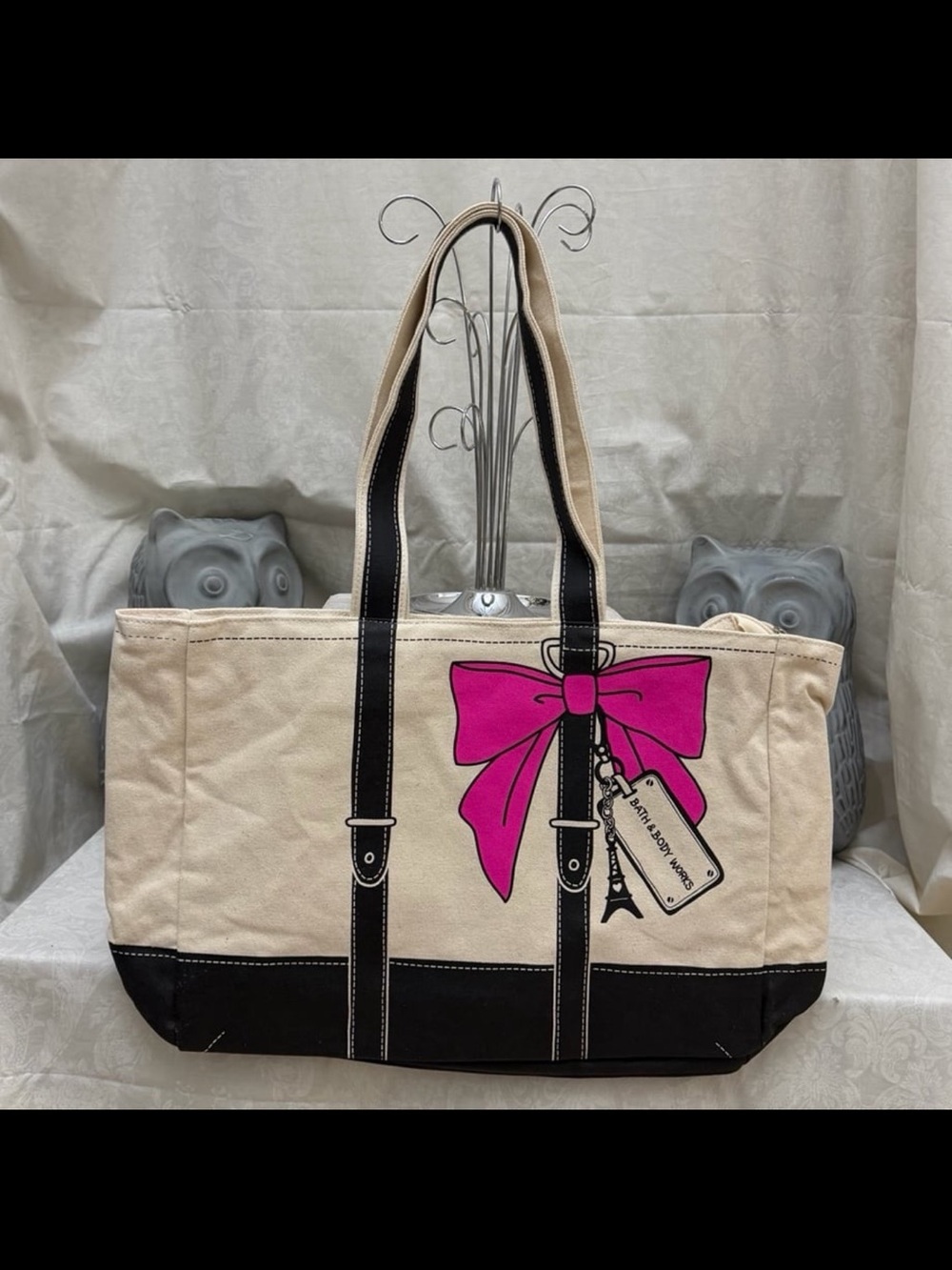 ⚡️⭐️Bath and Body Work "Pink Bow Accent" Tote Bag